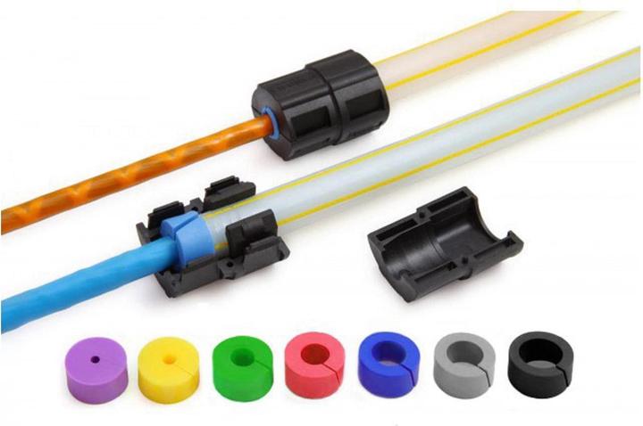 Produktbild Lightwin Teilbare Verschlusskappe mit Einzelzugabdichtung für 16mm Einzelrohr, schwarz FTTx (Netzwerk Zubehör)