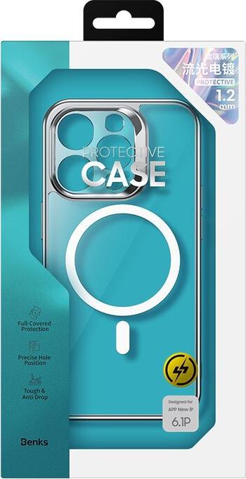 Actual product image Benks Protective case iPhone 14 Pro - Silver with screen protector (Apple iPhone 14 Pro)