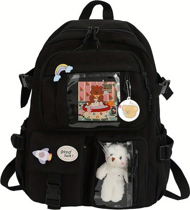 Immagine prodotto Only-Bags.Store Zaino da viaggio multitasche impermeabile Borsa scuola college Borsa trasparente