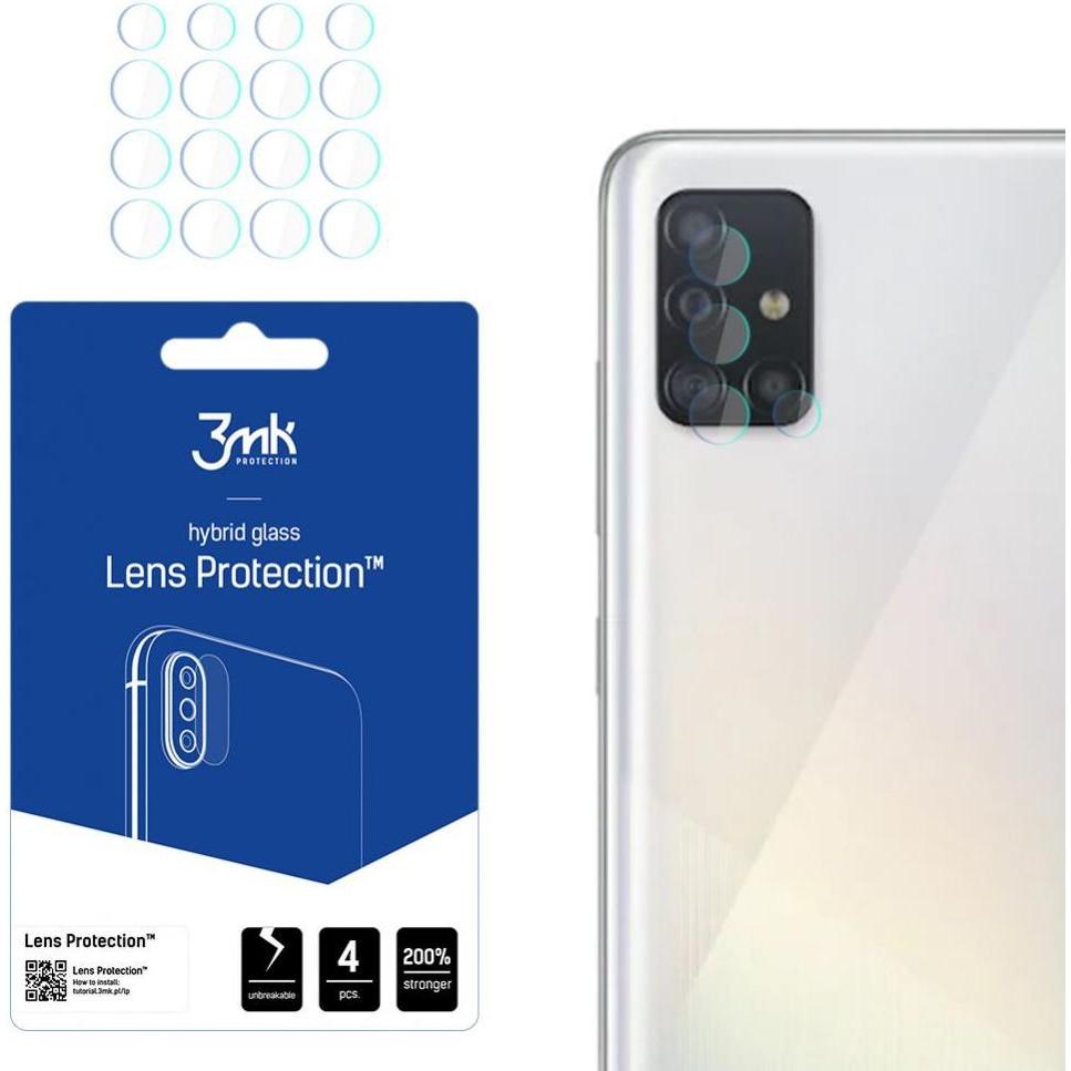 3MK hybrid glass Lens Protection for Samsung Galaxy A52 4G / 5G (4 pz., Samsung Galaxy A52, Samsung Galaxy A52 5G, Samsung Galaxy A52s 5G), Pellicola 