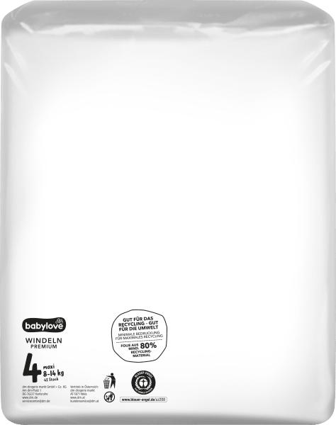 Actual product image dm babylove Premium-Windeln (Size 4, Half month box, 84 Piece)