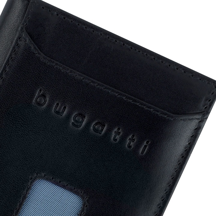 Actual product image Bugatti Secure Slim - RFID credit card holder with Viennese coin pocket Romano