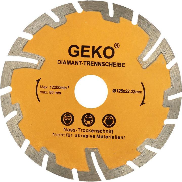 Produktbild GEKO Diamant-Segmenttrennscheibe, 125x8x22,2mm
