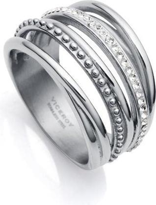 Immagine prodotto Viceroy Anello distintivo in acciaio con zirconi Chic 75306A01 - Circuito: 54 mm (54)