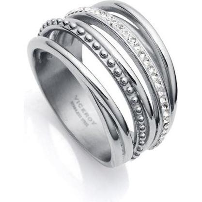 Viceroy, Ring, Distinctive steel ring with cubic zirconia Chic 75306A01 - Circuit: 54 mm, (54)