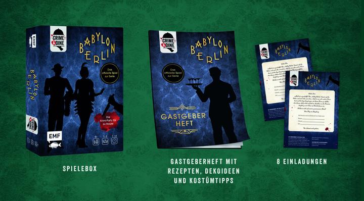 Produktbild Crime & Dine – Das Krimi-Dinner-Set: Babylon Berlin – Das offizielle Spiel zur Serie! (Deutsch, Business Elephant Paperdice Solutions GmbH, 2022)