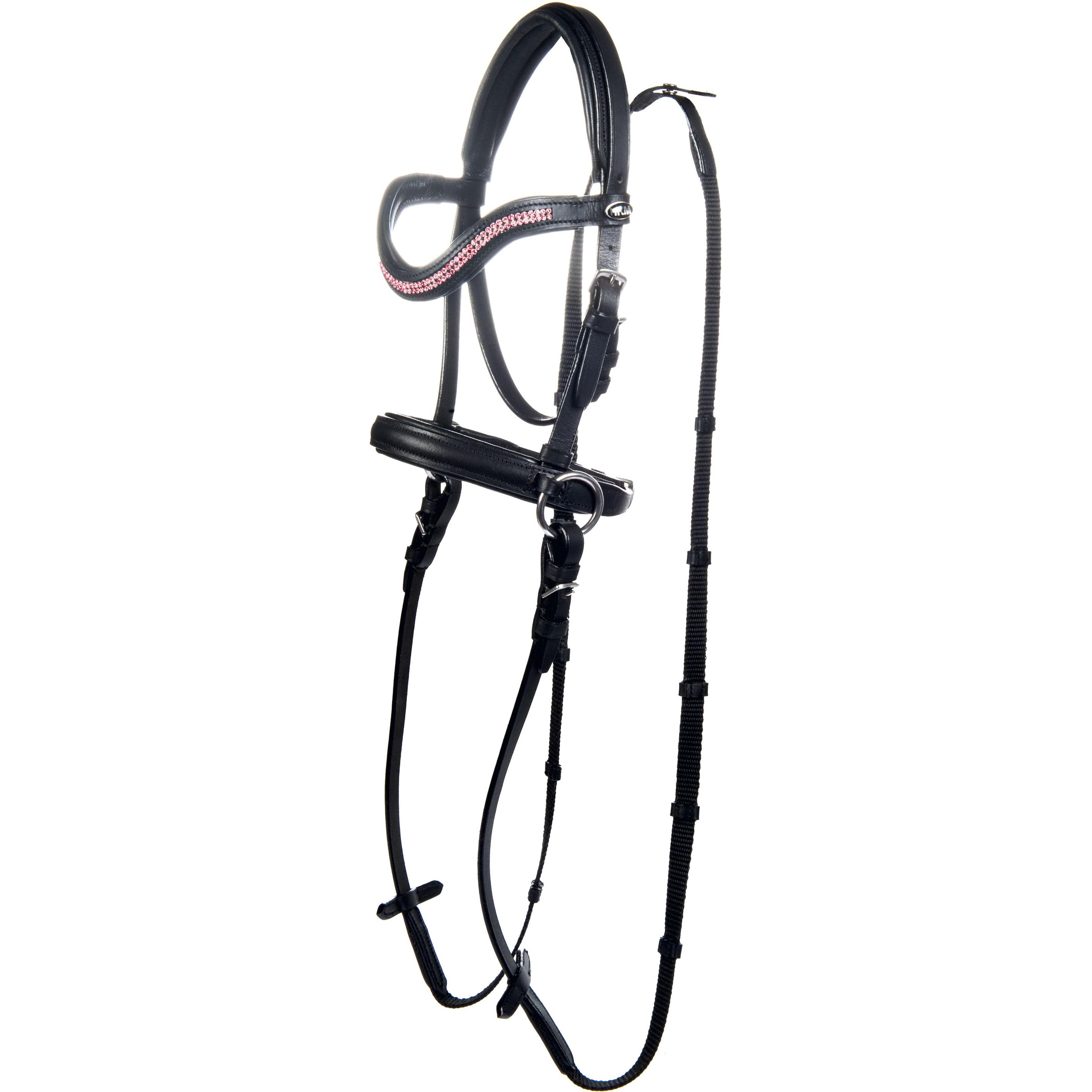 HKM Gebisslose Trense -- für Holzpferde schwarz/pink Shetty (92099139.0759)
