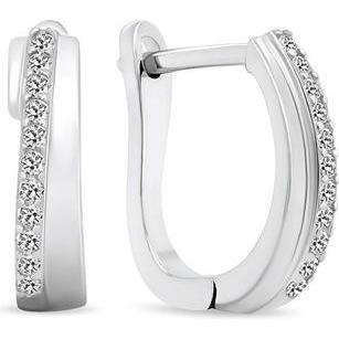 Brilio, Ohrringe, Silver - Decent silver earrings with zircons EA552W