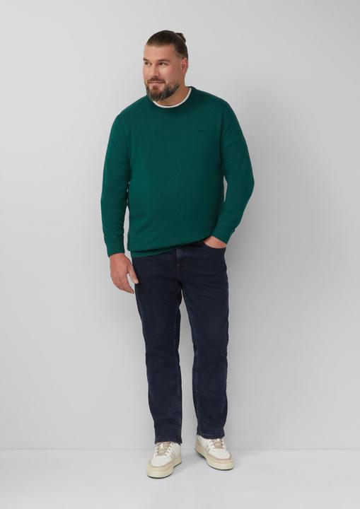 Produktbild s.Oliver Strickpullover Baumwollpullover mit Logo-Stickerei (3XL)