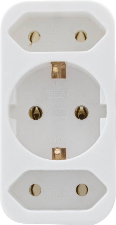 Image du produit REV Fiche de transition 2x + 1 contact de terre (CEE 7/3, CEE 7/16, 3 x)