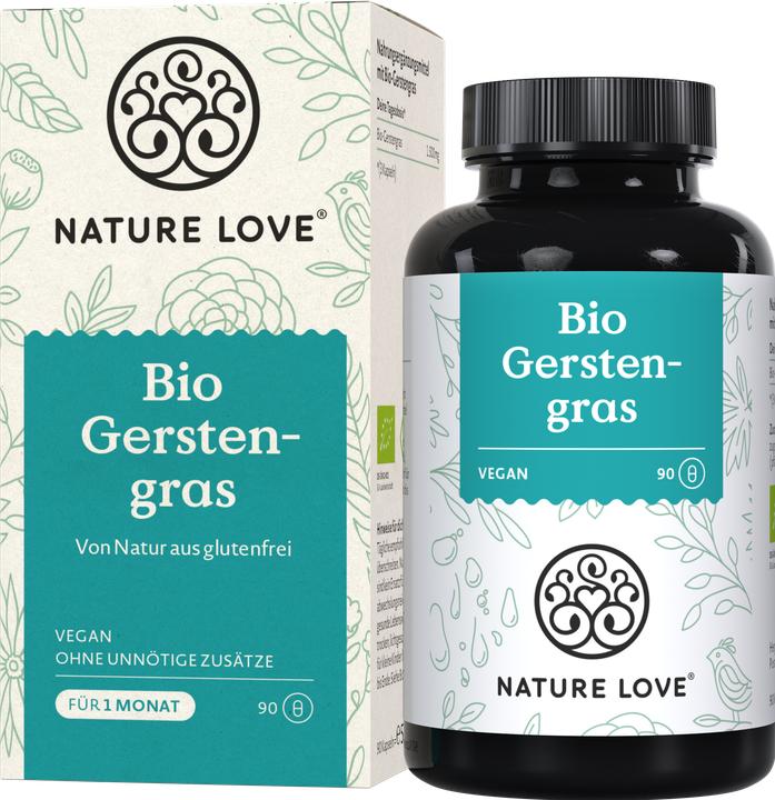 Actual product image Nature Love Organic barley grass (90 Piece, Capsules, 55 g)
