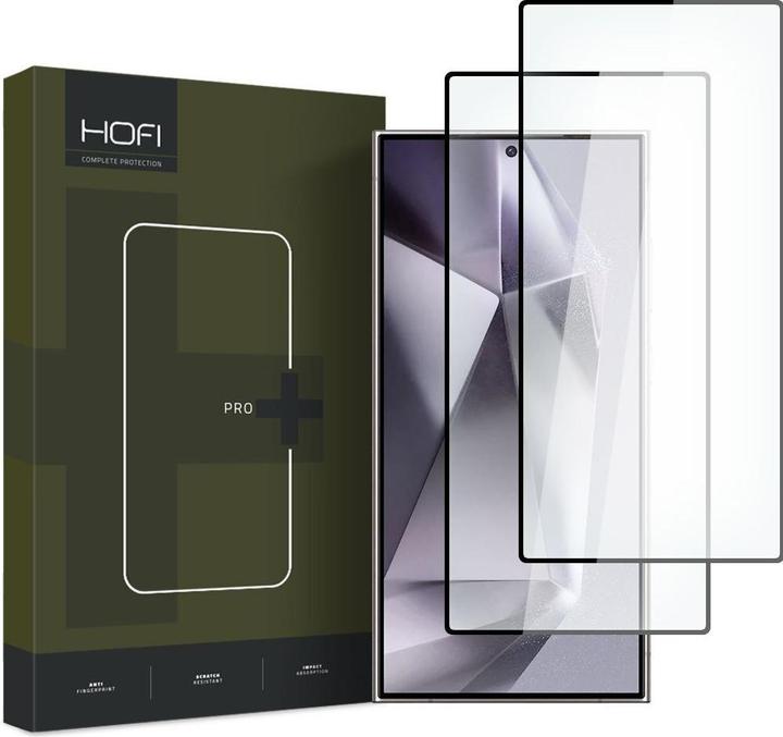 Actual product image Hofi Glass Pro+ armoured glass 2-pack Galaxy S24 Ultra Black (2 pcs., Samsung Galaxy S24 Ultra)