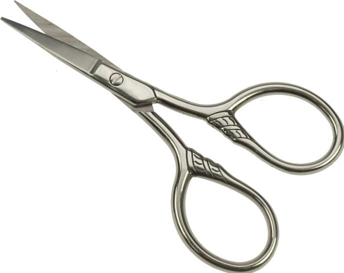 Actual product image Beard scissors, chrome-coloured, length 9 cm