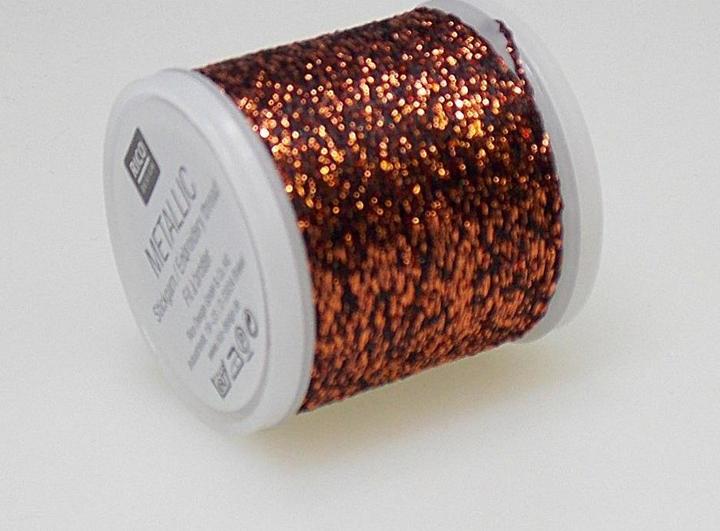 Actual product image Rico Design Embroidery thread metallic copper (40 m)