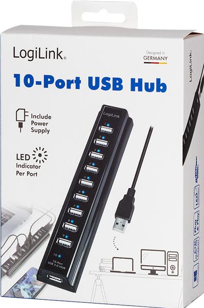 Actual product image LogiLink UA0096 (USB-A, 10 ports)