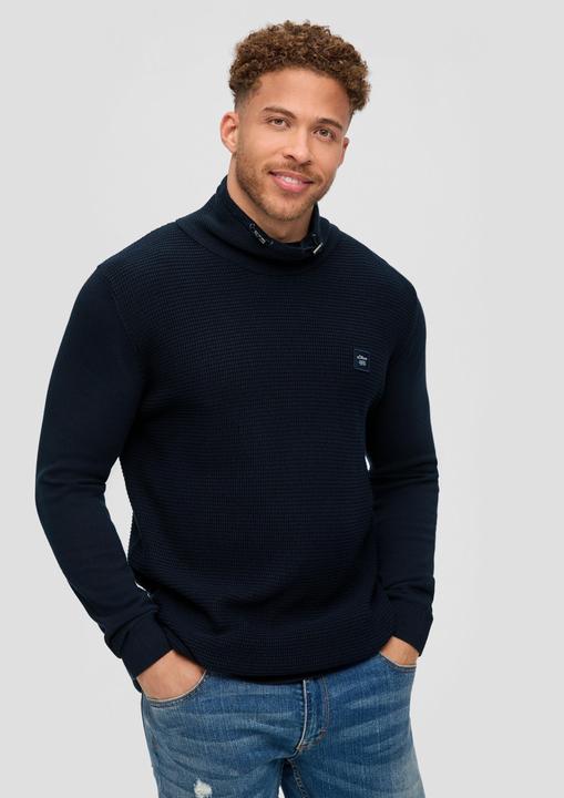 Produktbild s.Oliver Strickpullover Strickpullover mit Rollkragen (XXL)