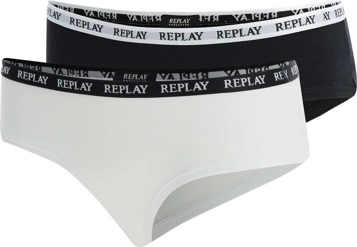 Produktbild Replay Unterhose Damen-Slip mit Logo-Bund 2er Pack (XL, 2er Pack)
