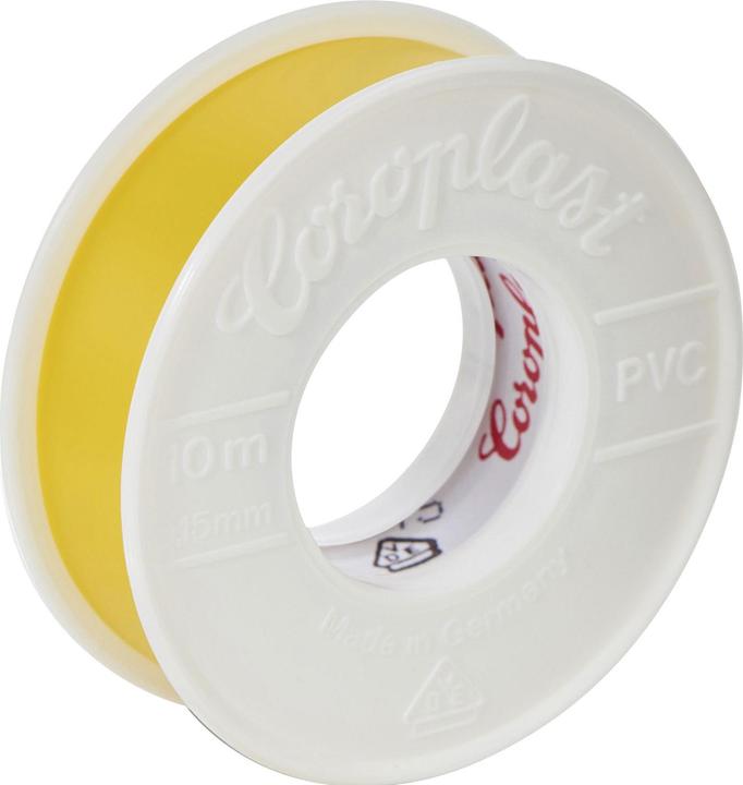 Coroplast Premium isolatietape Isolerend plakband 0,10x15mm x 10m geel (15 mm)
