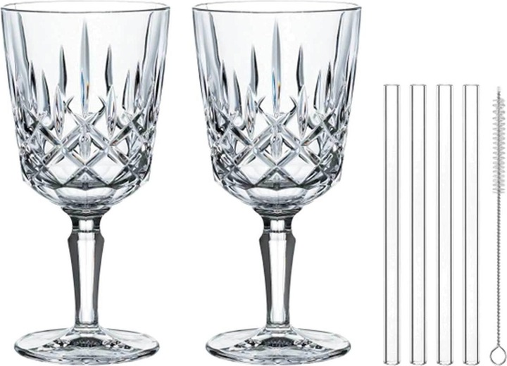 Actual product image Nachtmann Cocktailgläser / Weingläser mit Glastrinkhalmen Noblesse (3.55 dl, 2 x, Gin glasses)