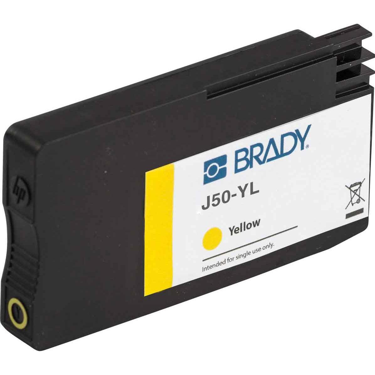 Brady J50-YL - Giallo - - BradyJet J5000 - 101,6 mm - 23,9 - 57,1, Stampante di etichette, Giallo