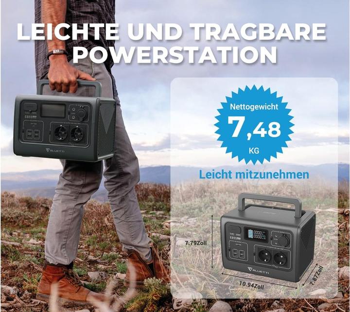 Image du produit Bluetti EB55 (537 Wh, 7.50 kg)