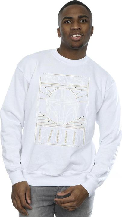 Immagine prodotto Star Wars The Mandalorian The Way Outline Helm Felpa Uomo (M)