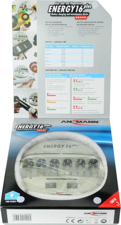 Produktbild Ansmann Energy 16 Plus (1 Stk., C, D, AAA, AA, Ladegerät ohne Akku)