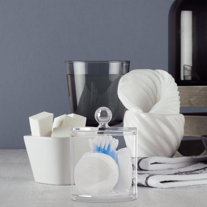 Actual product image Relaxdays Cotton Swab Container Set of 3