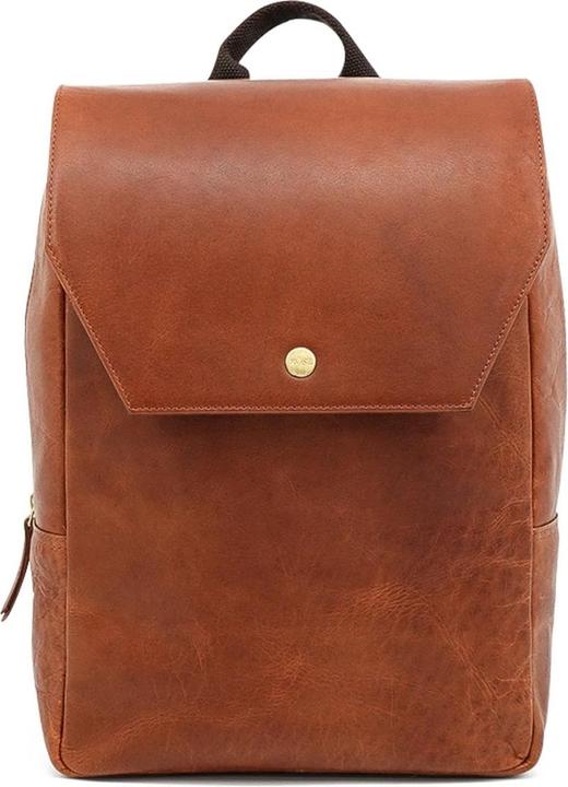 Produktbild Mosz Laptop -Rucksack / Arbeitsbeutel / Rückenbeutel - Damen - 15 Zoll - Leder - Billy - Cognac (15")