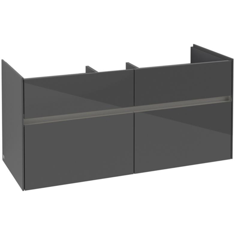 Villeroy & Boch, Waschbeckenunterschrank, V&B Waschtischunterschrank COLLARO 1154x546x444mm m LED Bel Glossy Grey (115.5...