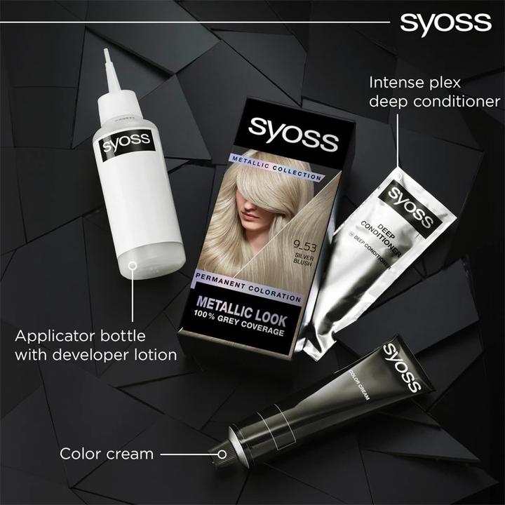 Actual product image Syoss Permanent Colour Hair Dye 9-53 Silver Blush (9-53 Silver Blush)