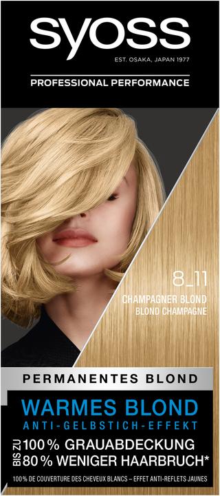 Image du produit Syoss Coloration permanente 8 11 Champagne Blond (Champagne Blonde)