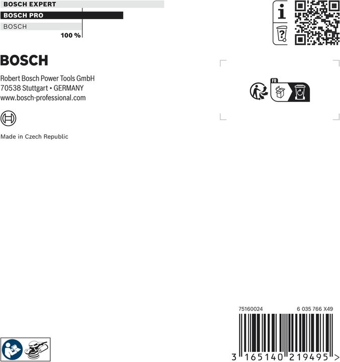 Produktbild Bosch Professional Zubehör Schleifteller weich, 125 mm, für GEX 12 A, GEX 12 AE, GEX 125 A, GEX 125 AC (Sehr fein)