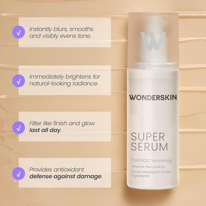 Produktbild Wonderskin Super Serum All Day Glow Multi-Corrective Serum Skin Care Facial Moisturizer Vitamin C Fa (30 ml)