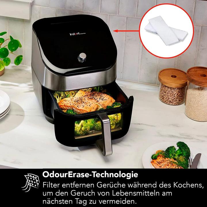 Actual product image Instant Pot Vortex Plus ClearCook OdourErase RVS 5.7 litre (6 Qt) 6-in-1 airfryer frituren roosteren grillen bak