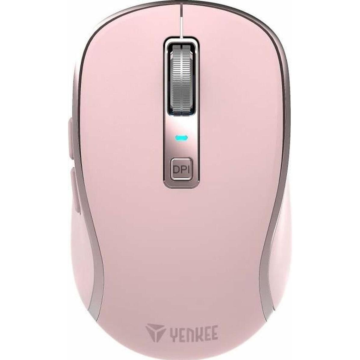Yenkee Mouse wireless DUAL WiFi+Bluetooth, batteria da 2400DPI (Senza fili), Mouse, Rosa