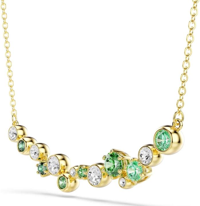 Produktbild Swarovski Constella Halskette Verschiedene Schliffe Grün Goldlegierungsschicht (Swarovski Metall, 38 cm)