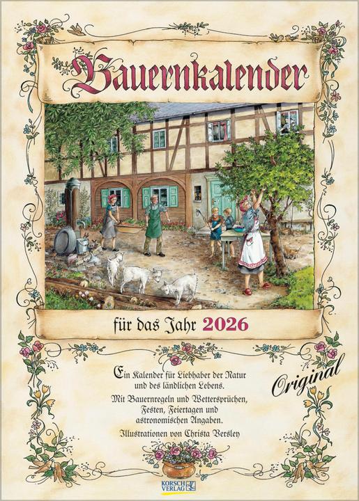 Actual product image Bauernkalender2026 (A3)