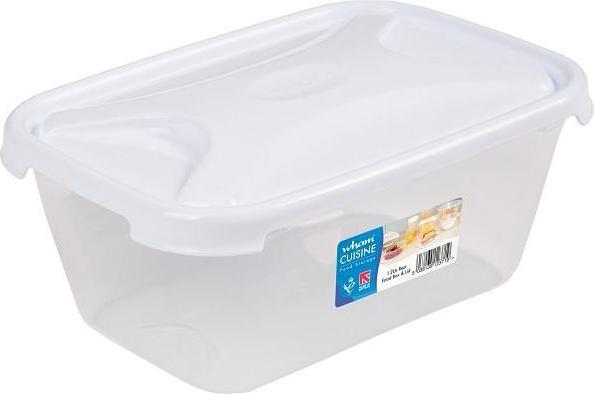 Actual product image Wham Cuisine Rectangular Food Storage Box White Lid 1.2L (1.20 l)