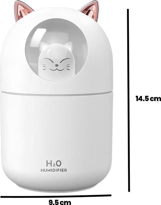 Actual product image VR Shinecon Night light humidifier, model H2O cat white