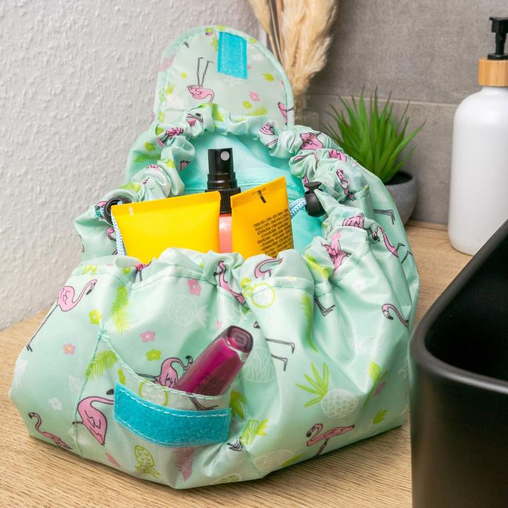 Produktbild Intirilife Kosmetiktasche in GRÜN ROSA FLAMINGO