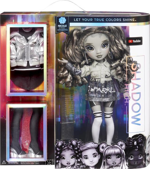Actual product image NoName Rainbow High Shadow High Doll Nicole Steel