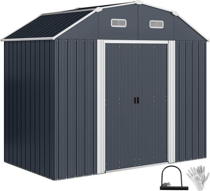 Image du produit Outsunny Gerätehaus Verzinkter Stahl Dunkelgrau