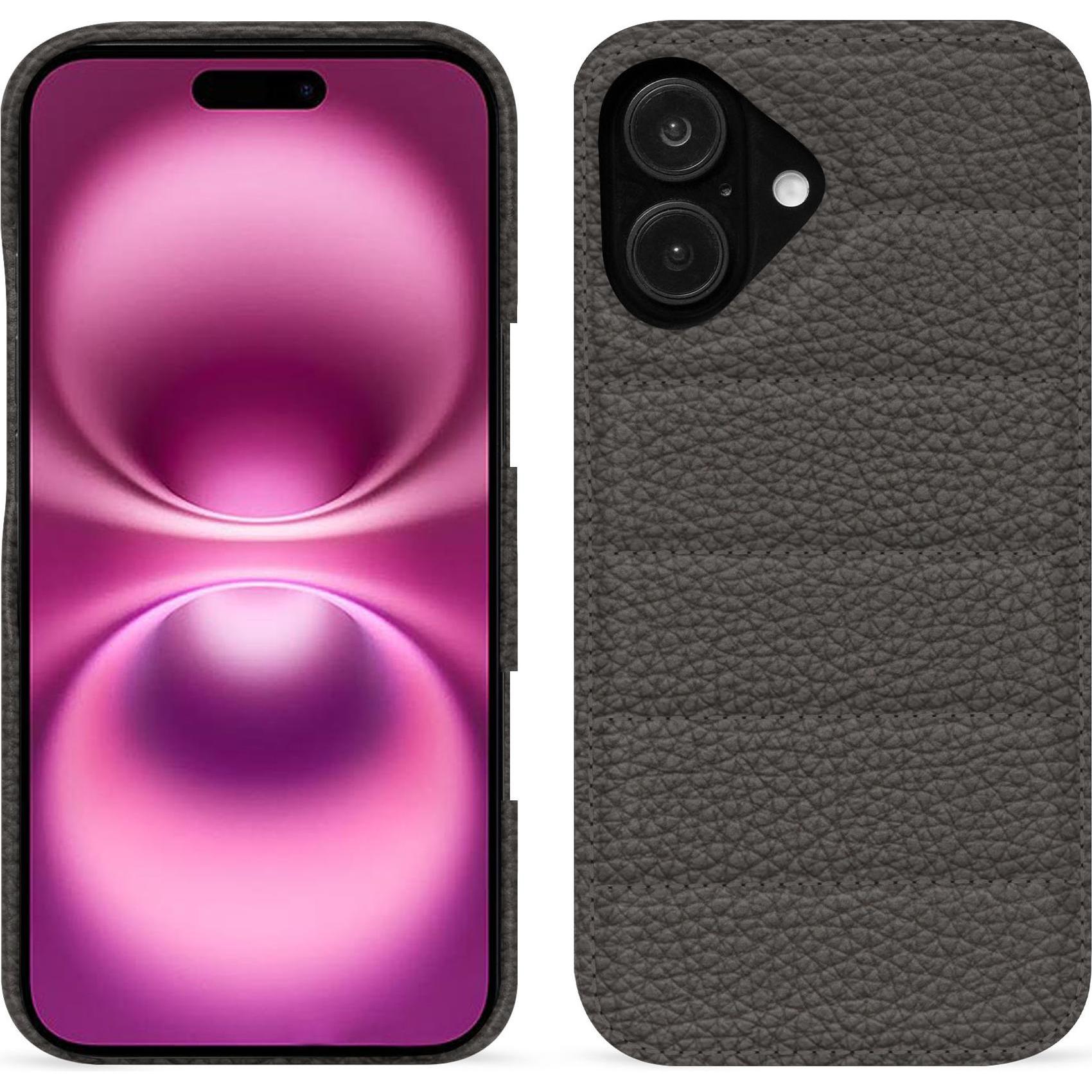 Noreve Lederschutzhülle (Apple iPhone 16 Plus), Smartphone Hülle, Grau