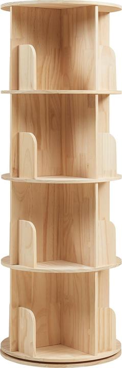 Produktbild En.Casa Drehbares Bücherregal Chasek 125x44 cm Kiefernholz Natur
