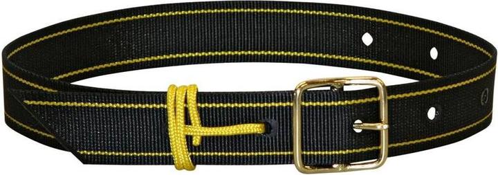Kerbl Courroie de cloche PE, 1 épine, avec corde, faible/jaune 30mmx85cm