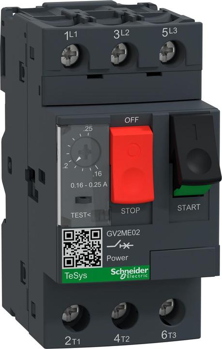 Produktbild Schneider Electric Motorschutzschalter GV2ME02 0,16-0,25A