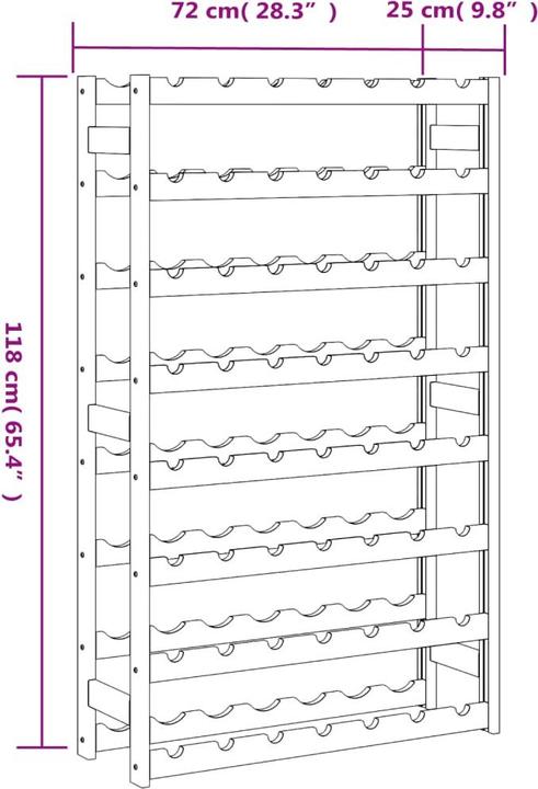 Produktbild vidaXL Baila (43 x 25 x 38 cm, 12 Fl.)