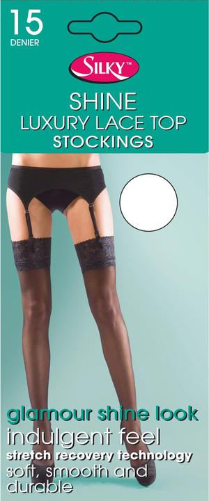 Produktbild Silky Shine Strümpfe mit Spitzenabschluss (M)