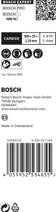 Produktbild Bosch Professional Zubehör EXPERT ‘Multi Material’ S 1256 XHM Säbelsägeblatt, 10 Stück